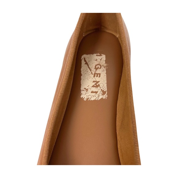 M. Gemi Danza Brown Tan Leather Square Toe Ballet Flat Handmade in Italy Size 38 - Picture 10 of 10